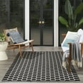thumbnail image 4 of Nourison Reversible Indoor Outdoor Geometric Black 4' x 6'Area Rug (4x6), 4 of 10