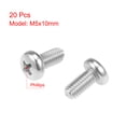 thumbnail image 2 of Unique Bargains M5x10mm Machine Screws Phillips Cross Pan Head Screw 20Pcs, 2 of 3