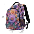 thumbnail image 2 of FORMRS Unisex Backpack Elementary School Travel Bookbag with Reflective Stripes, Light Purple Flowers, 2 of 7