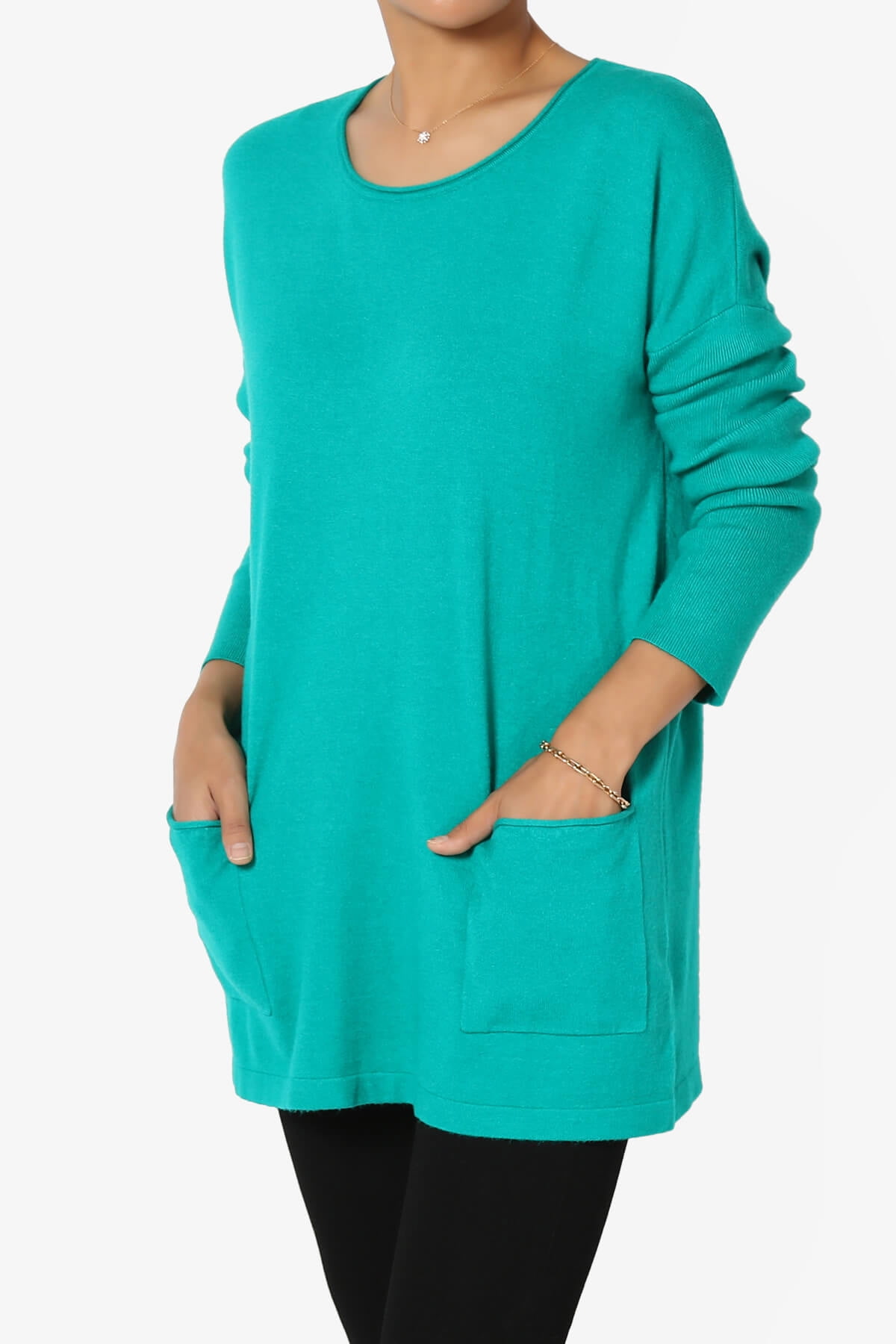 Teal tunic shop sweater
