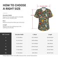thumbnail image 4 of Yiaed Cute Animal Forest Print Women's T Shirt V-Neck Short Sleeve Shirt Casual Breathable Tee Summer Tops-3X-Large, 4 of 5