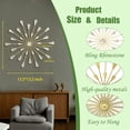 thumbnail image 4 of 3 Set Gold Metal Jeweled Wall Art Bling Crystal Home Décor Rhinestone Sun Star Wall Hanging Diamond Accents 13.5 * 13.5inch,Dorado, 4 of 8