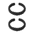 thumbnail image 2 of Curtain Tiebacks, Thick Cotton Rope Curtain Tiebacks, Open Cuff Curtain Ties, Braided Curtain Tiebacks, 2 Pack 10X2 Inch Black Woven Window Dressing Accessories for Home Use, 2 of 6