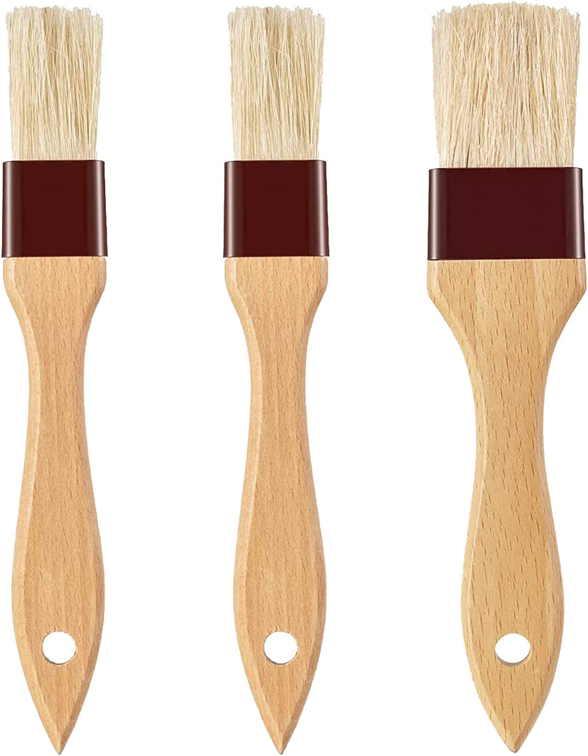 Basting BrushPastry Brush,Oil Brush for Cooking,Boar Bristles BBQ