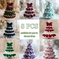 thumbnail image 3 of DIY Crochet Christmas Tree Kit – Handmade Holiday Decoration Set, Beginner Christmas Kit, Tree Bow Pearl Embellishment, Christmas Party Crochet Decorations,Starter kit, 3 of 6