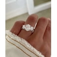 thumbnail image 3 of vylahjewellery 925 Sterling Silver Oval Cut Moissanite Diamond Engagement Anniversary Ring Unique Wedding Bridal Set Ring Promise Ring Mother's Day Gift Ring, 3 of 5