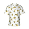 thumbnail image 2 of Goofa Bee Hawaiian Shirt for Men, Unisex Summer Beach Casual Short Sleeve Button Down Shirts,Aloha Tropical Floral print shirt-3X-Large, 2 of 9