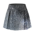 thumbnail image 6 of Tisuna Silver Carnival'S Skirt For Women Sequin Print Mid Waist Pleated Skirts Fashion Lightweight Ladies Festival Dance Wear, 6 of 6