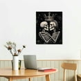 thumbnail image 2 of Nawypu Gothic Macabre Art Sugar Skull The Kissing Lovers Canvas Wall Art Prints Artwork Signs Framed for Goth Home Porch Wall Decor Bedroom Living Room Decor,Couples Skull Lovers Gifts, 2 of 4