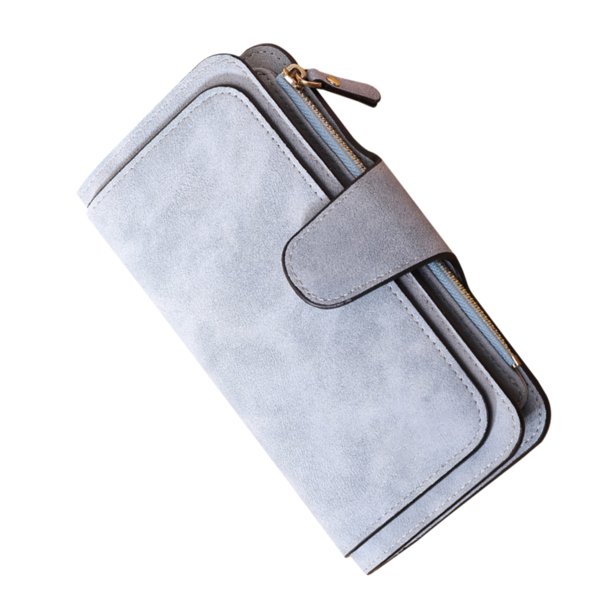 Sonducket Cartera de tipo largo para almacenamiento de cambio de mujer, cartera portátil de cuero con cierre de cremallera para niñas, tarjetero de Carteras Azul Sonducket AP000899-01