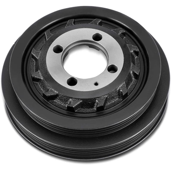 A-Premium Engine Harmonic Balancer Crankshaft Pulley Compatible with Hyundai Santa Fe 2001-2004, Sonata 1999-2005 & Kia Magentis 2001-2004, Optima 2001-2006, DOHC L4 2.4L, Replace# 2312438200