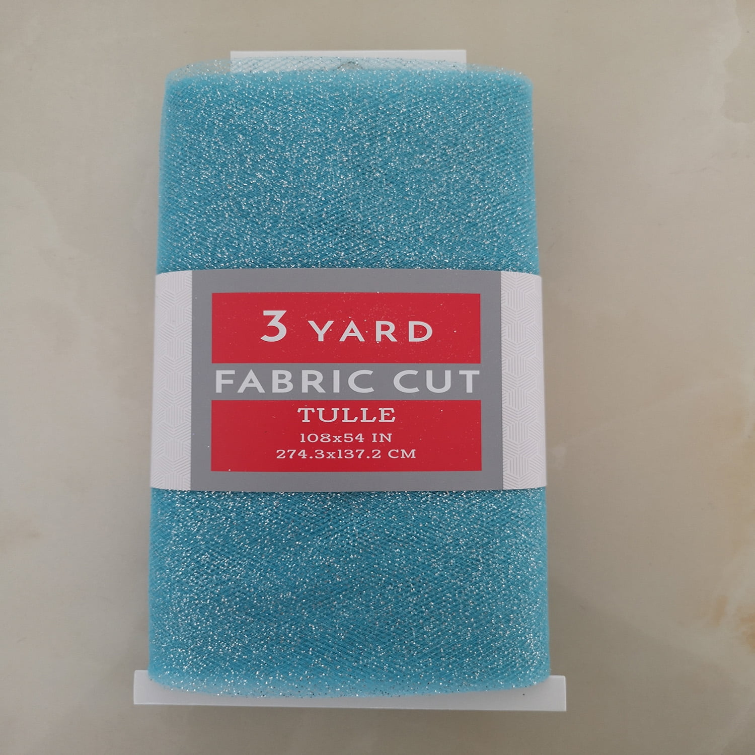 Fuzhou 54" Lapis Glitter Precut Tulle Fabric, 3 Yard Precut