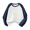 thumbnail image 6 of Boys Girls Raglan Long Sleeve T Shirts Casual Loose Crewneck Color Block Tee Tops Kids Cute Fall Blouses 2-15 Years, 6 of 6