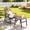 Gray, variant on Outsunny Outdoor Glider Chair with Ottoman, 2-Piece Patio Glider Set with High Back, Wide Seat, Breathable Mesh for Porch, Garden, Backyard, Tan