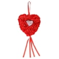 thumbnail image 2 of De Imitación en apariencia De Bowknot Novia Flor Almohada Encaje Boda Decoración rojo, 2 of 7