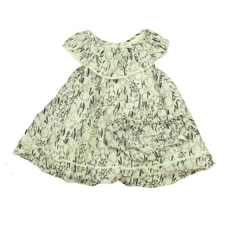

Pre-owned Authentic Baby Girls White | Black Bunnies Dress size: 3-6 Months
