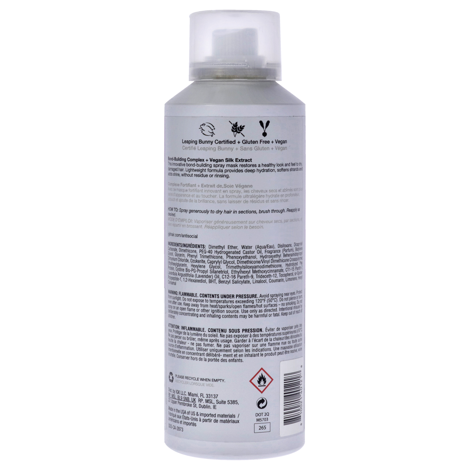 IGK Antisocial Overnight Bond-Building Dry Hair Mask – 50 Ml – Haarkur Für über Nacht