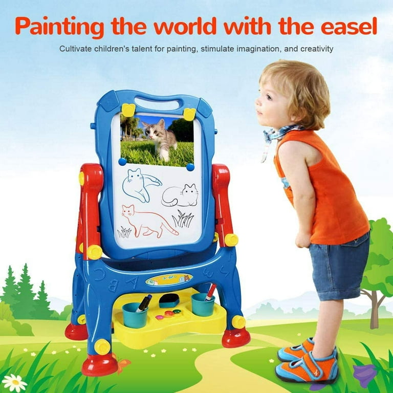 Buy AMOSTING Easel Kids Adjustable Magnetic Dry Erase Board for Children  Aged 3+, Portable Drawing Board with Number Magnets and Art Supplies  Accessories. (9.7) Online at desertcartFiji