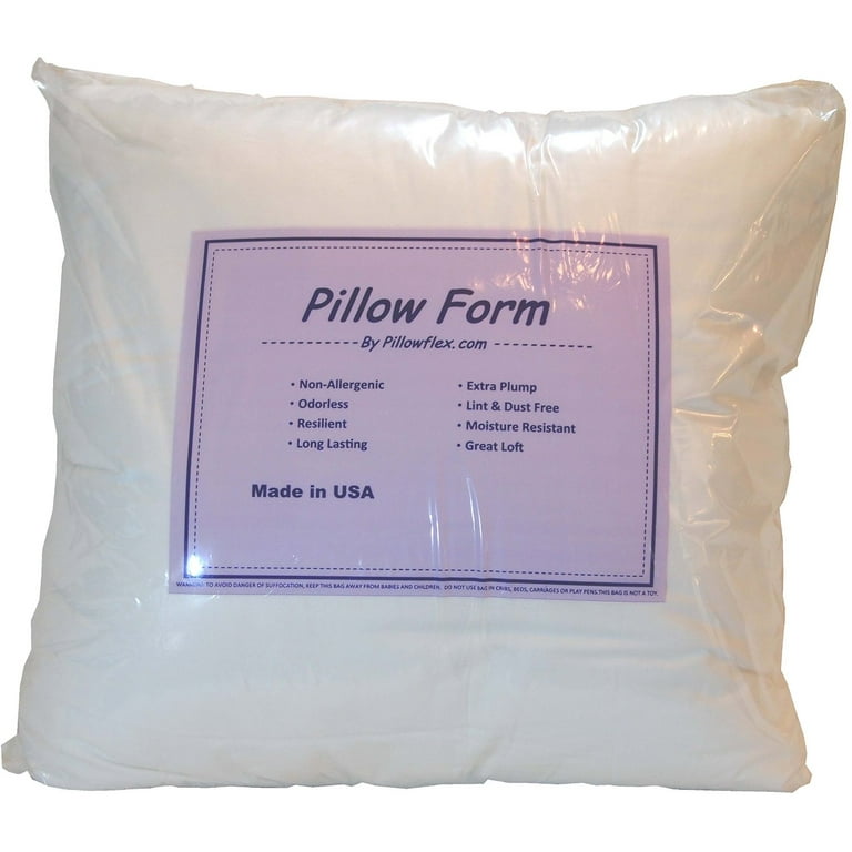  Pillowflex Synthetic Down Alternative Pillow Inserts for Shams  - Comfy Pillows for Sleeping, Perfect Pillow & Best Sleeping Pillows,  Handmade Down Alternative Throw Pillow Inserts - (16x16 Set of 2) 