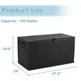 thumbnail image 6 of SUNCROWN 120 Gallon Outdoor Deck Box Patio Resin Wicker Storage Box, Black, 6 of 8
