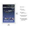thumbnail image 2 of Japan by Jet Clipper - Koinobori (Carp Streamers) - Vintage Airline Travel Poster by Aaron Fine c.1960s - Fine Art Matte Paper Print (Unframed) 30x44in, 2 of 4