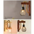 thumbnail image 3 of Wandlamp Bracket Lights Hemp Rope LED Lamp Wall Sconces Kitchen Bedroom Modern Home Dining Room Wooden Retro (No Light), 3 of 14