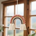 thumbnail image 4 of Handwoven Macrame Rainbow Wall Art for Nursery Kids Room Boho Home Décor Tapestry, 4 of 5