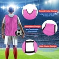 thumbnail image 3 of Scrimmage Training Vest 17x11" Soccer Jersey Sport Team Pinnies, Pink 6 Pack, 3 of 7