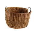 thumbnail image 3 of Cesta de lavandería tejida, contenedor organizador de almacenamiento, cesta de lavandería portátil cómoda y elegante para ropa sucia, para dormitorio, 3 of 8