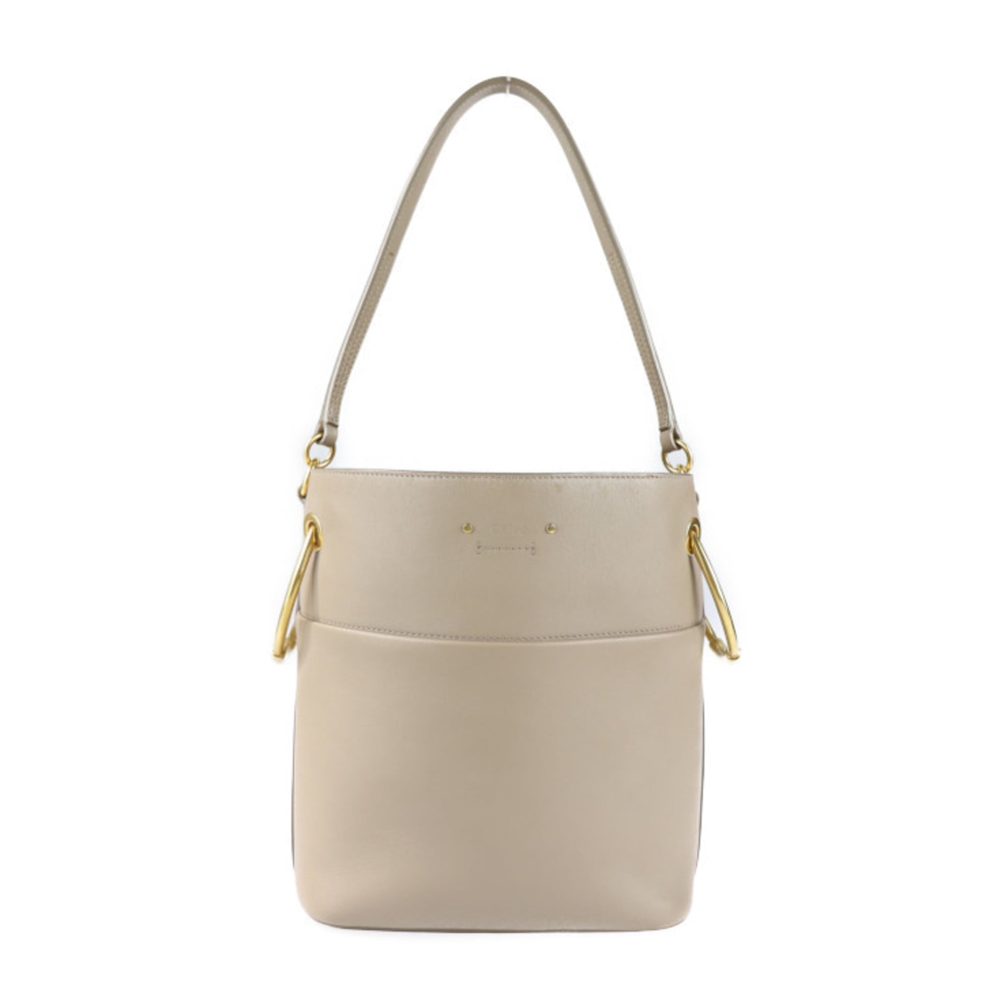 Authenticated Used Chloé Chloe Roy Bucket Bag Medium Tote Leather ...