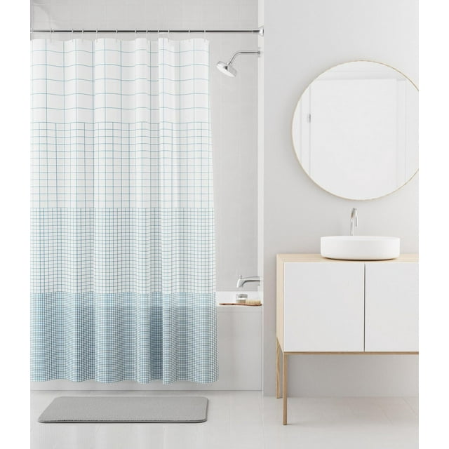 Mainstays Recycled PEVA Decorative Shower Curtain, Waterproof, Medium Weight, Assorted Designs