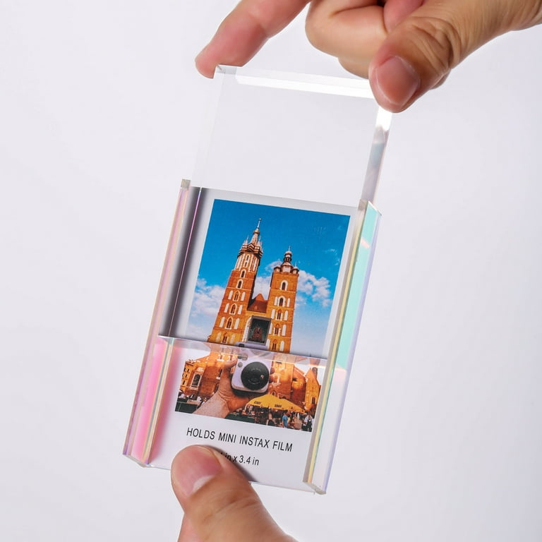 Instax Mini Photo Frames 2x3, Polaroid Picture Frame, Iridescent Acrylic  Picture Frames for Desktop & Tabletop, Mini Instant Photo Frames for  Fujifilm