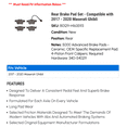 thumbnail image 2 of Rear Brake Pad Set - Compatible with 2017 - 2020 Maserati Ghibli - Dynamic Friction, 2 of 2