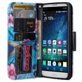 thumbnail image 4 of LG K4 (2017) | LG Fortune | LG Phoenix 3 Case, Wrist Strap Magnetic Fold[Kickstand] Pu Leather Wallet Case with ID & Credit Card Slots - Blue Butterfly, 4 of 4