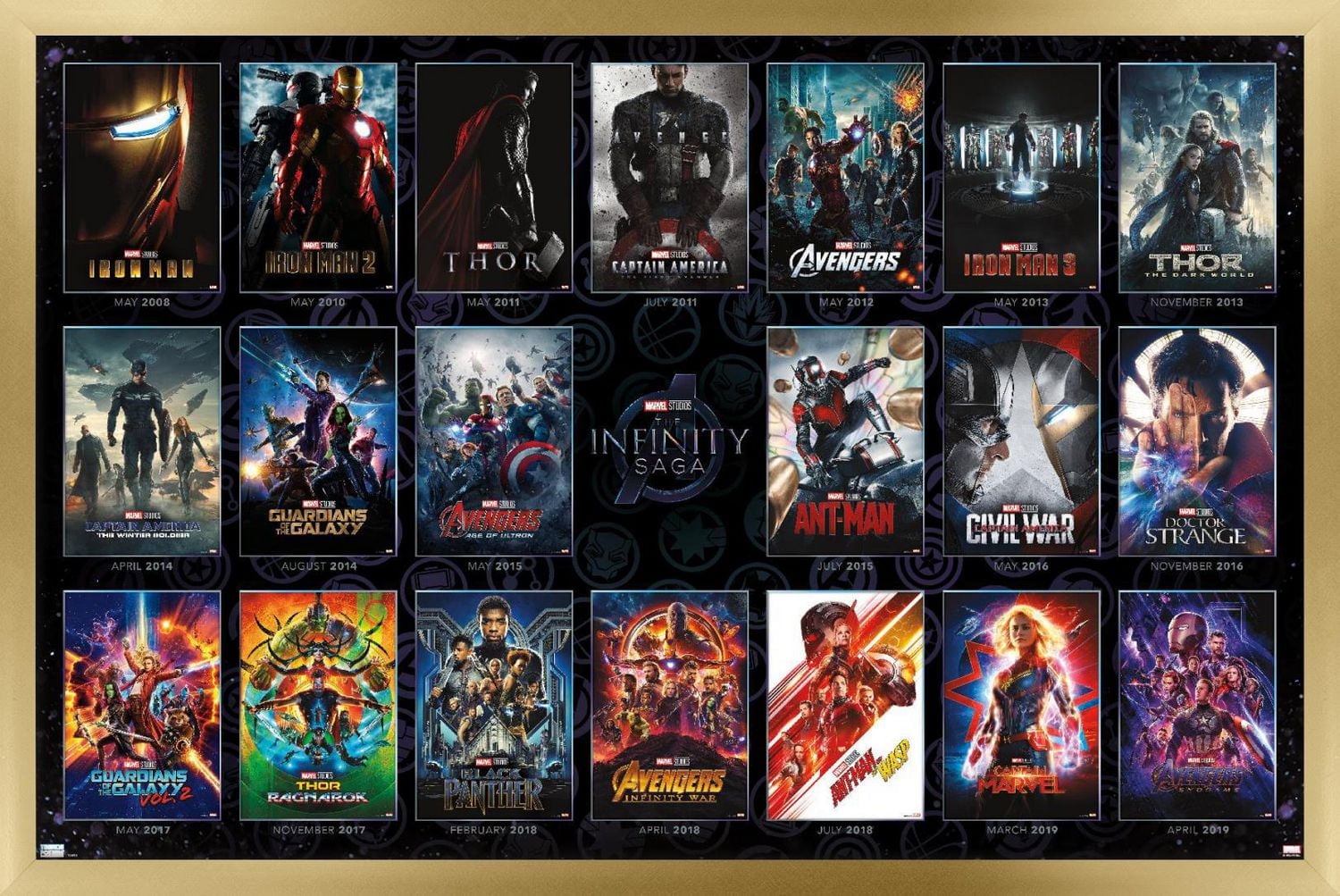 Marvel Avengers: The Infinity Saga - One Sheet Grid Wall Poster