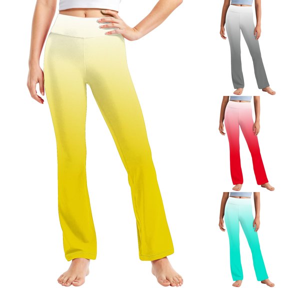 Kinrui Flare Leggings for Girl Athletic Casual High Waisted Stretch Bell Bottom Yoga Pants,Sizes 2-13 Gray 10 Years