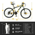 thumbnail image 3 of UBesGoo 26" Lightweight Explorer Mountain Bike, 21-Speed for Men and Women Disc Brakes & Suspension, Yellow/Black, 3 of 7