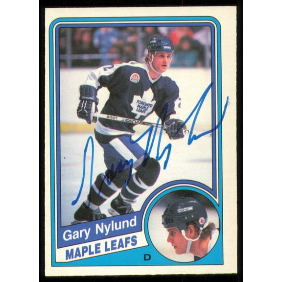 Gary Nylund Autographed 1984-85 O-Pee-Chee Card #307 Toronto Maple Leafs SKU #255060