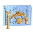 thumbnail image 2 of One Set Roman Column Silicone Fondant Mould Greek Marble Pillars Bas Relief Retro European Pattern Cake Decorating Tools, 2 of 4