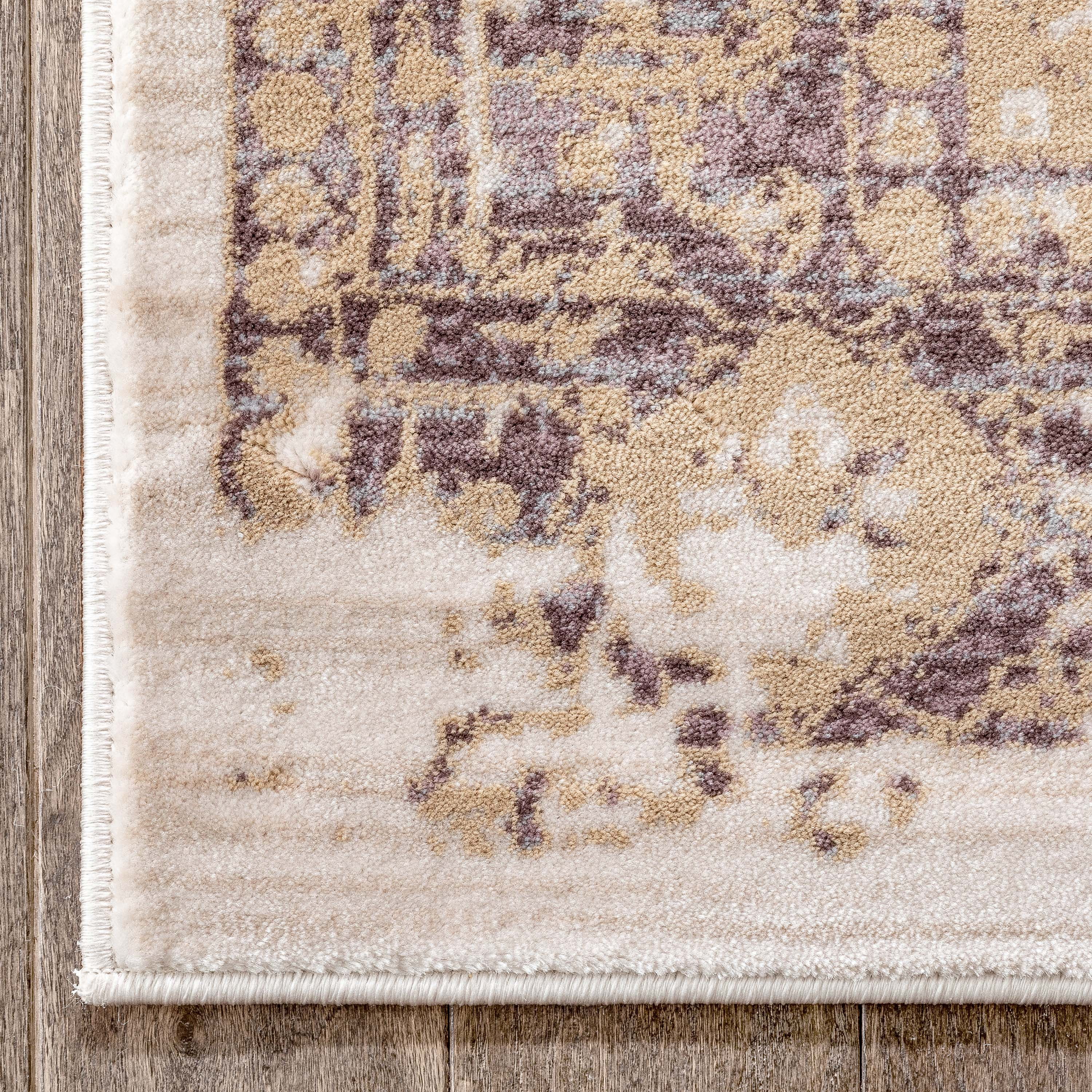 Well Woven Kensington Distressed Modern Area Rugs, Lavender Purple