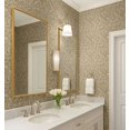 thumbnail image 3 of S4Sassy Removable Nature-Inspired Waterproof Wall Wrap, Plain Finish Wallcover, Classic Motif Leaf Print Contact Paper For Walls, Dresser, Self Adhesive Vinyl Wallpaper Roll- Beige(25"X60"), 3 of 8