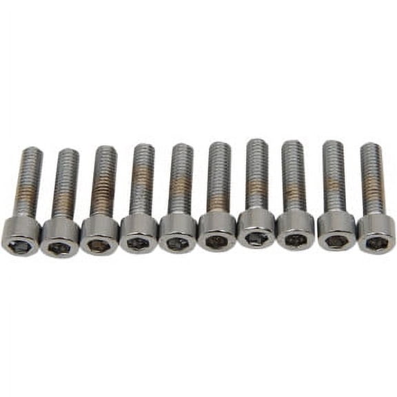 Drag Specialties DS-190597 #10 Fine and Coarse-Thread Knurled Socket-Head Bolts - 10-32 x 3/4in.