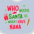 thumbnail image 4 of Inktastic Who Needs Santa when I Have Nana Boys or Girls Baby Bib, 4 of 4