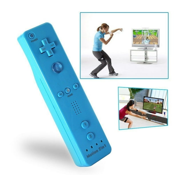 Manette Wii Motion Plus Manette Nintendo Wii et Nunchuk Motion Ensemble de  télécommande 2 en 1 Built Motion Plus pour Nintendo Wii et Wii Console u  avec coque en silicone 