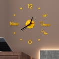 thumbnail image 1 of Agiferg DIY Wall Clock 3D Mirror Surface Sticker Home Office Decor Clock, 1 of 4