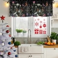 thumbnail image 5 of Spring Floral Curtain Valances for Windows, Kitchen Valance Window Treatments Panel 2 Pack, Black Farmhouse Botanical Watercolor Rod Pocket Short Curtains for Bathroom Bedroom 42 x 18 Inch, 5 of 8