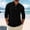 #143-Black, variant on Ceisia Men's Relaxed Fit Long Sleeve Collared Linen Shirt Casual Solid Color Top Black XL Gifts
