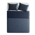 thumbnail image 3 of Mainstays Soft Velvet Stripe Quilt, Dark Blue, Full/Queen, All Ages, 3 of 14