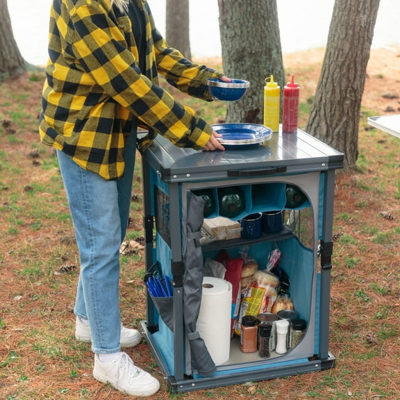 Timber Ridge Robinia Camp Pantry with Carrying Case, Blue