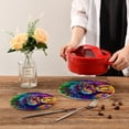 thumbnail image 6 of SKYSONIC Colorful Lion Couple Pot Holders Trivets, 2 Pcs Heat Resistant Trivets,Happy Valentine's Day Cotton Thread Weave Mats for Hot Pads Pans Pot Bowl Teapot for Kitchen Decor, 6 of 7